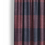 Buffalo Plaid Maroon & Navy Mockup Curtain Detail