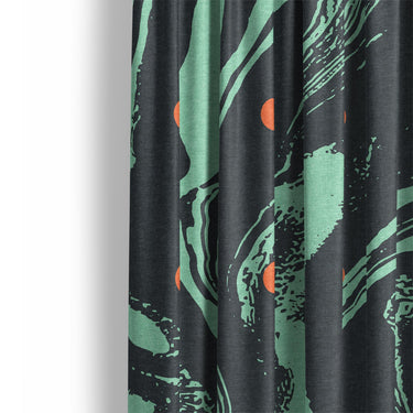 Acid Burn Teal & Orange Mockup Curtain Detail