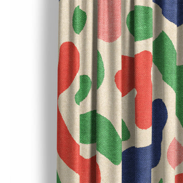 Cosimo Blue Green Red Mockup Curtain Detail