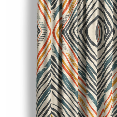 Boden Orange & Blue Mockup Curtain Detail