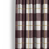 Wallace Plaid Maroon & Gold Mockup Curtain Detail