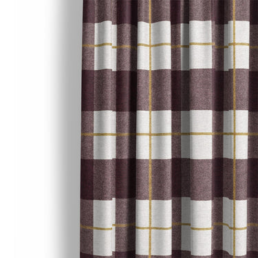 Wallace Plaid Maroon & Gold Mockup Curtain Detail
