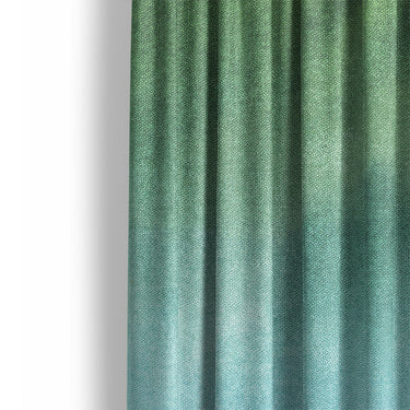 Micah Watercolor Blue & Green Mockup Curtain Detail
