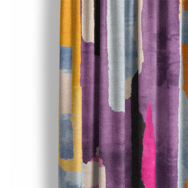 Raheem Orange & Purple Mockup Curtain Detail