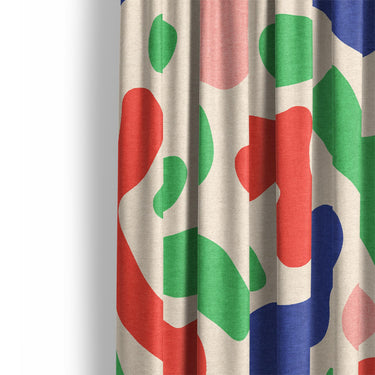Cosimo Blue Green Red Mockup Curtain Detail