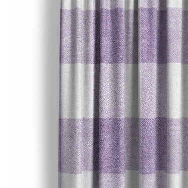 Buffalo Plaid Lilac Mockup Curtain Detail