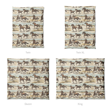 Wild Horses Mockup Duvet Sizing