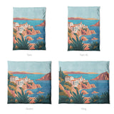 Mediterranean Cliffside Village Mockup Duvet Sizing