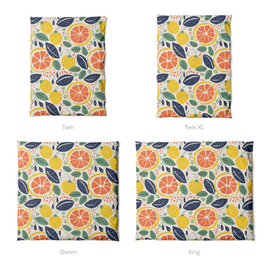Pamplemousse and Bay Leaf Mockup Duvet Sizing