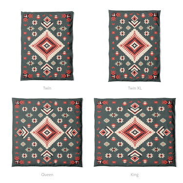 Solano Sage & Terracotta Mockup Duvet Sizing