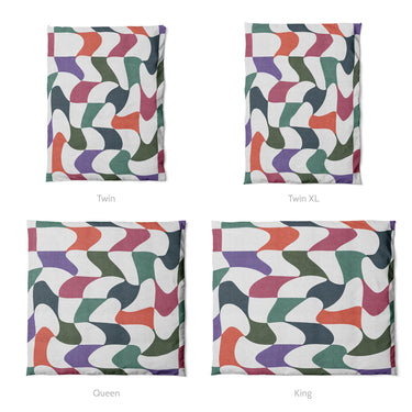 Twyla Checkered Multicolor Mockup Duvet Sizing