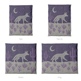 Desert Coyote Eggplant & Dusty Purple Mockup Duvet Sizing