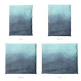 Kieran Watercolor Teal Ombre Mockup Duvet Sizing