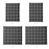 Buffalo Plaid Charcoal Black Mockup Duvet Sizing