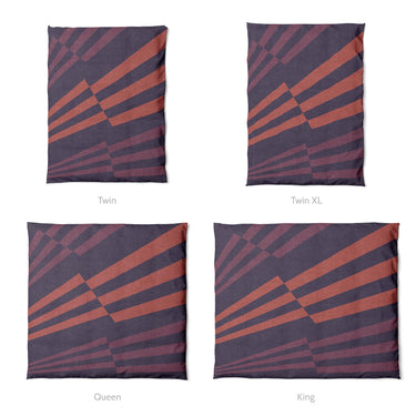 Prisma Purple & Coral Mockup Duvet Sizing
