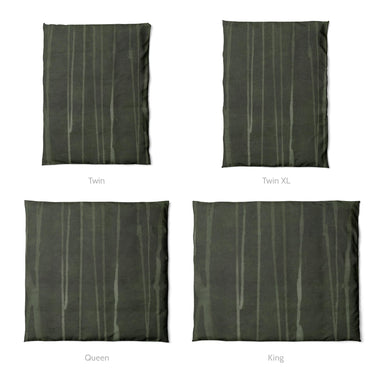 Felix Bleach Dye Olive Green Mockup Duvet Sizing