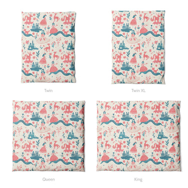 Pink Princess Fairytale Mockup Duvet Sizing