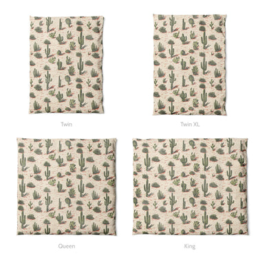 Desert Cacti Mockup Duvet Sizing
