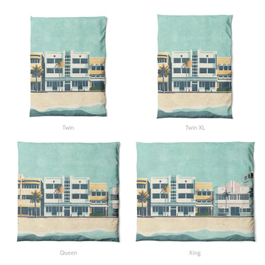 Art Deco Beach Mockup Duvet Sizing