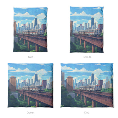 Chicago Metro Mockup Duvet Sizing
