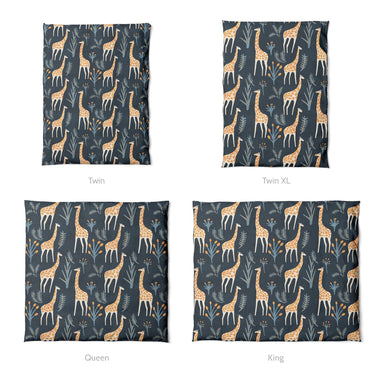 Safari Giraffes Mockup Duvet Sizing