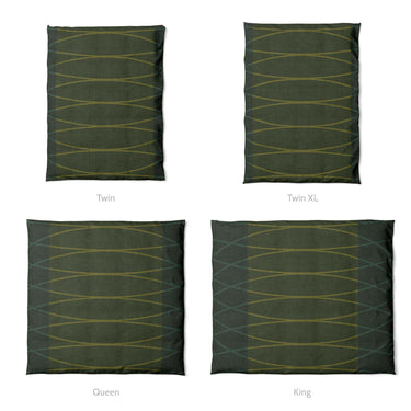 Kepler Forest & Yellow Mockup Duvet Sizing