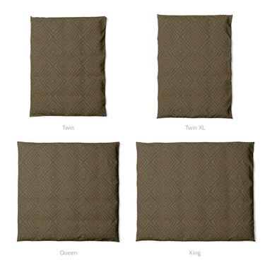 Terlingua Olive & Terracotta Mockup Duvet Sizing