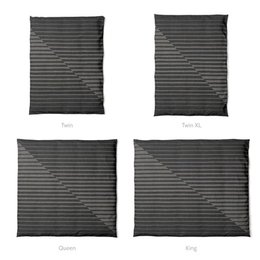 Euclid Black & Neutral Grey Mockup Duvet Sizing