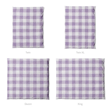 Buffalo Plaid Lilac Mockup Duvet Sizing