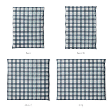 Wallace Plaid Blue & Teal Mockup Duvet Sizing