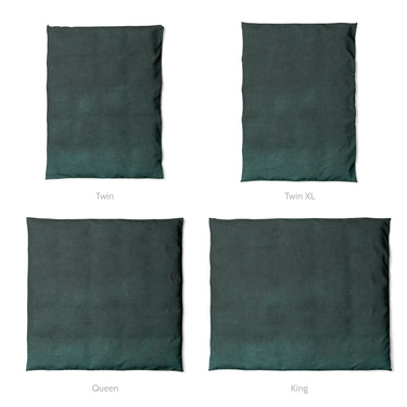 Keanu Watercolor Deep Teal Ombré Mockup Duvet Sizing