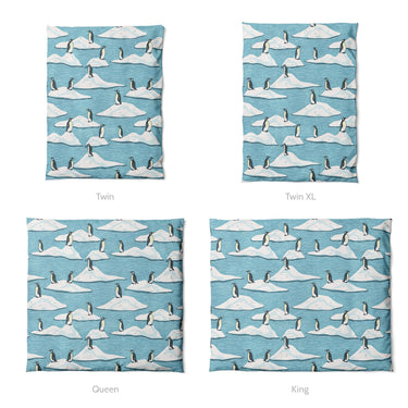 Arctic Penguins Mockup Duvet Sizing