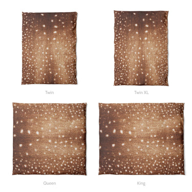 Deer Hide Print Mockup Duvet Sizing