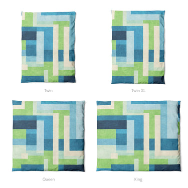 Henry Blue & Green Mockup Duvet Sizing