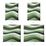 Sinuous Green Monochrome Mockup Duvet Sizing