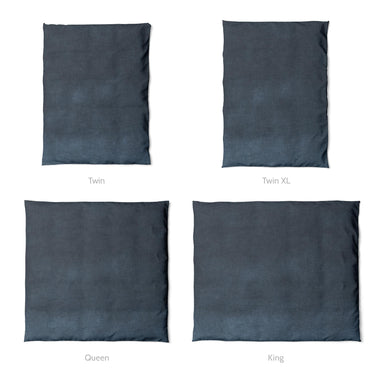 Keanu Watercolor Navy Blue Ombré Mockup Duvet Sizing