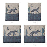 Desert Coyote Midnight & Dusty Blue Mockup Duvet Sizing