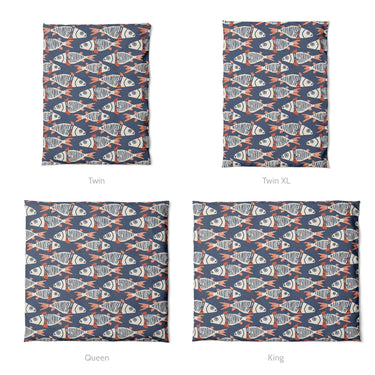 Tribal Fish Mockup Duvet Sizing