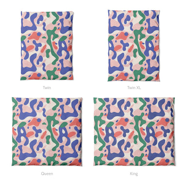 Concetta Pink Green & Purple Mockup Duvet Sizing
