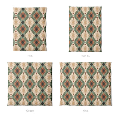 Spokane Sage Green & Taupe Mockup Duvet Sizing