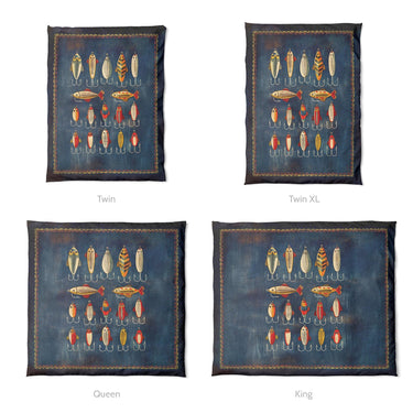Fishing Lures Mockup Duvet Sizing