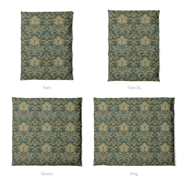 Agnes Deep Olive Mockup Duvet Sizing