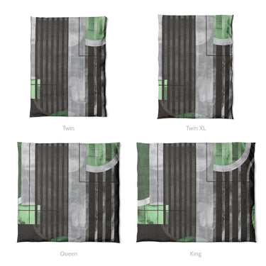 Gordian Dark Green Mockup Duvet Sizing