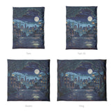 8 Bit Uptown Twilight Skyline Mockup Duvet Sizing