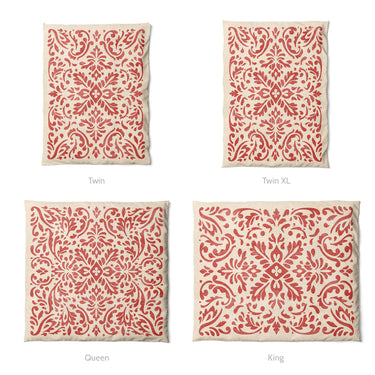 Floranna Ivory & Red Mockup Duvet Sizing