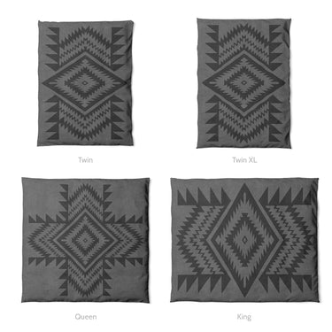 Reyno Black & Charcoal Mockup Duvet Sizing