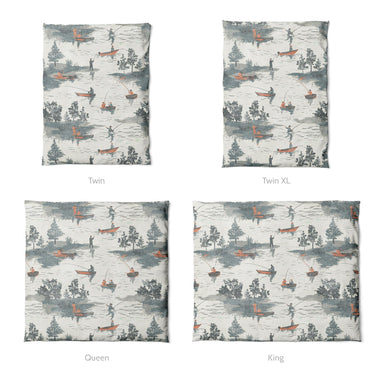 Gone Fishing Mockup Duvet Sizing