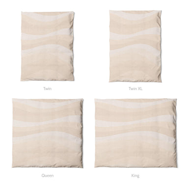 Sinuous Ivory Monochrome Mockup Duvet Sizing