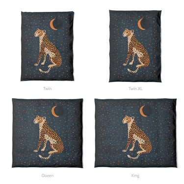 Night Cheetah Mockup Duvet Sizing