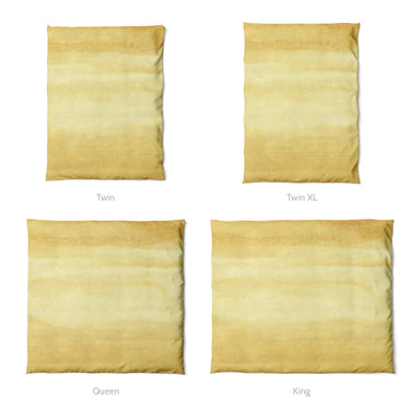 Jacinda Watercolor Yellow Ombre Mockup Duvet Sizing
